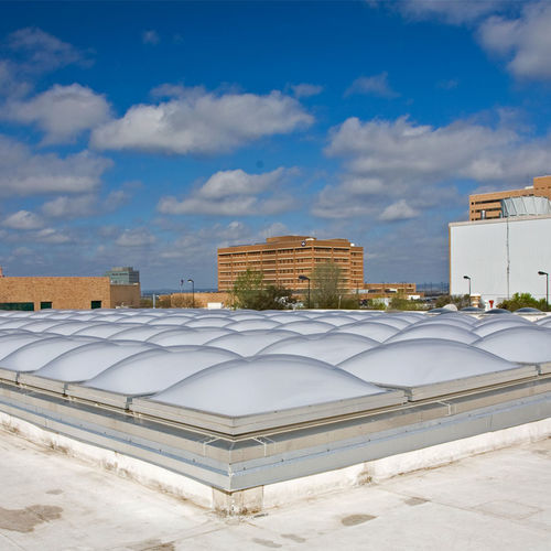 Oberlicht für Dachterrasse - GUTTER SYSTEMS - VELUX - mit Aufsatzkranz / Glas