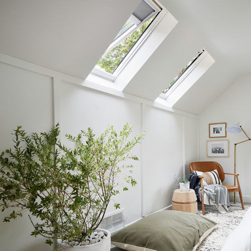 Oberlicht für Dach - E-CLASS - VELUX - mit Aufsatzkranz / Glas / Metall
