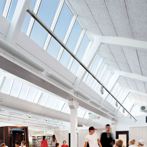 Oberlicht für Abdeckung - NORTHLIGHT 25-90° - VELUX - mit Doppelverglasung / mit Aufsatzkranz / Glas