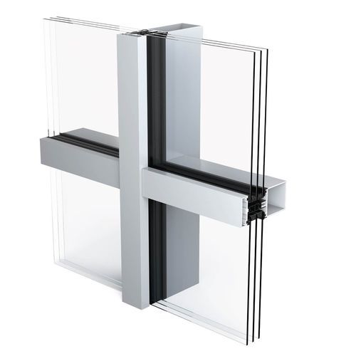 Vorhangfassade / freitragende Struktur - WICTEC 50 - WICONA - aus Aluminium und Glas / Akustik / Brandschutz