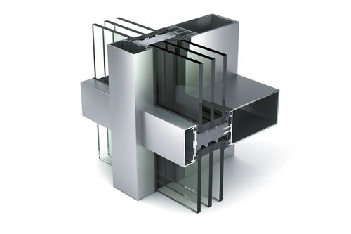 Vorhangfassade / freitragende Struktur - WICTEC 50 HI - WICONA - aus Aluminium und Glas / Akustik / hochwiderstandsfähig