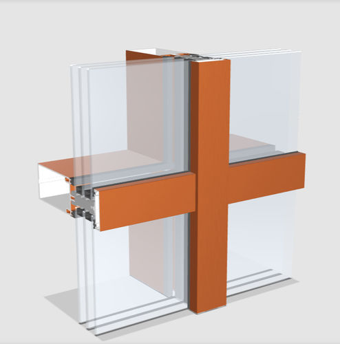 Vorhangfassade / freitragende Struktur - WICTEC 60 NG - WICONA - aus Aluminium und Glas / Akustik / hochwiderstandsfähig