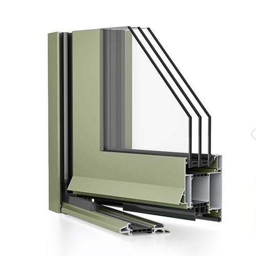 Einflügelige Fenstertür - WICLINE NG 65 & 75  - WICONA - feststehend / Dreh-Kipp / mit sichtbarer Öffnung