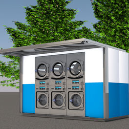 Waschmaschine mit Frontöffnung - BLUEWASHBOX CAP - Danube - Industrie / Trocknung / Münz