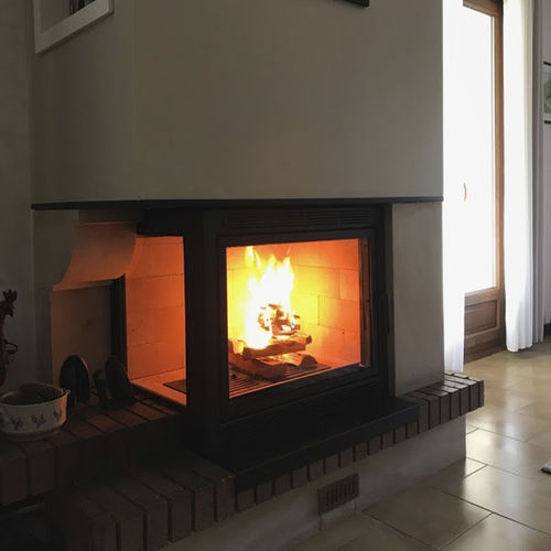 Eckkamineinsatz - LATÉRAL - TOTEM fire - Holz