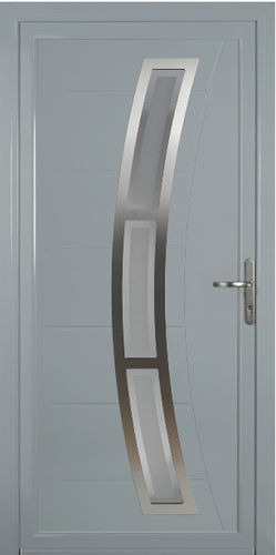 Eingangstür - LIGNE EXCELLENCE : MADINE - TRYBA - Aluminium / einflügelig / Glas