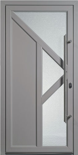 Eingangstür - LIGNE CRÉATIVE : EPICEA - TRYBA - PVC / einflügelig / Glas