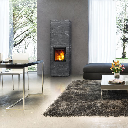 Holz-Kaminofen - KAMMI - TULIKIVI - modern / Speckstein