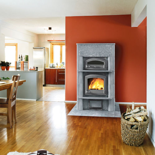 Holz-Kaminofen - TLU2000/91 - TULIKIVI - traditionell / Stein / mit Backofen
