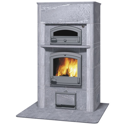 Holz-Kaminofen - TLU1600/91 - TULIKIVI - Pellet / 50 kW...100 kW / auf Füßen