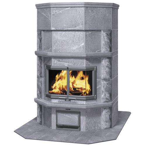 Holz-Kaminofen - TLU2687/11 - TULIKIVI - traditionell / Speckstein / mit Backofen