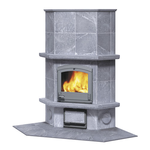 Holz-Kaminofen - KTU1410/1  - TULIKIVI - Ecken / traditionell / Speckstein