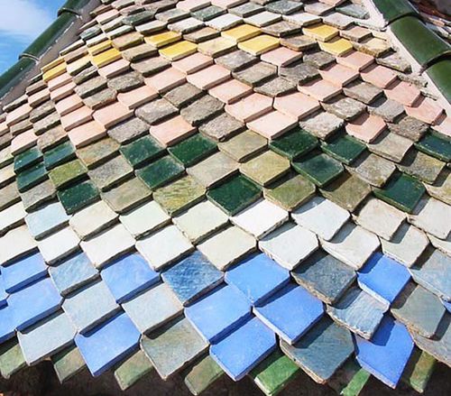 Dachziegel / flach ohne Falz - GLAZED POINTED  - TERRES CUITES DE RAUJOLLES - Flach / Ton / rot
