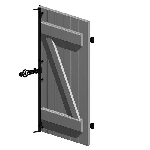 Einflügeliger Fensterladen - NOTEAL - TECHNAL - feststehend / Aluminium / Holzoptik