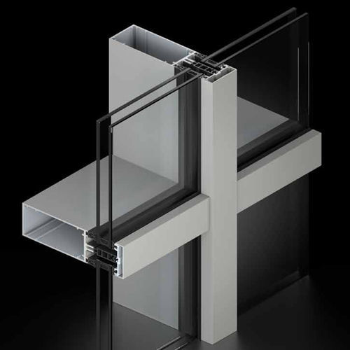 Paneel-Vorhangfassade - TENTAL 50 - TECHNAL - aus Aluminium und Glas / Dekor / Akustik
