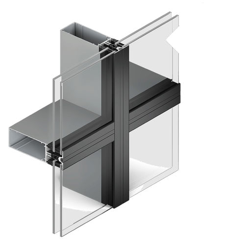 Paneel-Vorhangfassade - TENTAL 60 - TECHNAL - aus Aluminium und Glas / Akustik