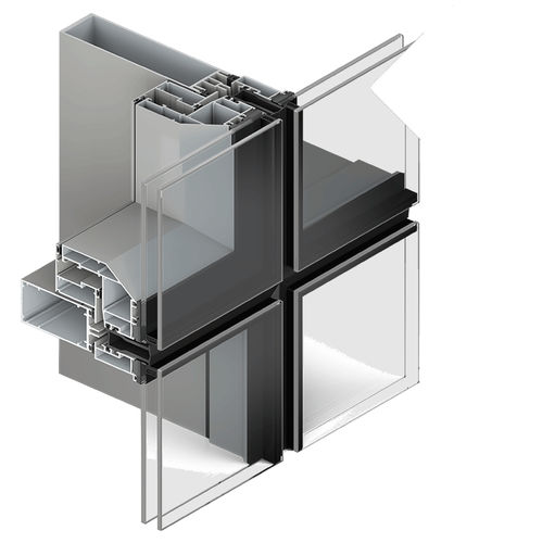 Paneel-Vorhangfassade - TENTAL 60 SSG - TECHNAL - aus Aluminium und Glas / Dekor / Akustik