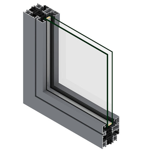 Aluminiumfenster - SOLEAL 65 EVOLUTION VISIBLE - TECHNAL - Fall / mit Doppelverglasung / zweiflügelig