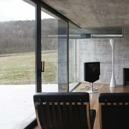 Aluminiumfenster - GALENE - TECHNAL - Einbaukasten / mit Doppelverglasung / zweiflügelig