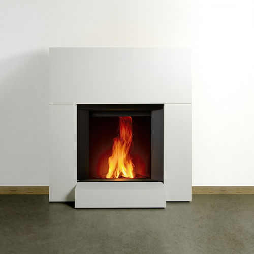 Holz-Kamineinsatz - MICROMEGA WITH SMALL FIREPLACE - Stûv - Stahl / mit natürlicher Konvektion / modern