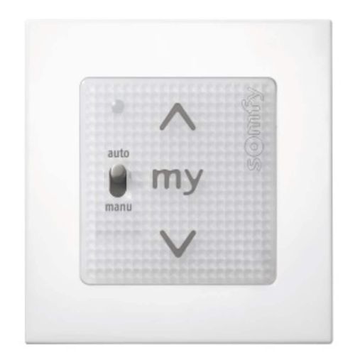 Schalter für Hausautomationssystem - SMOOVE UNO IO WALL SWITCH + FRAME PURE - SOMFY - Druck / elektronisch / Aufputz