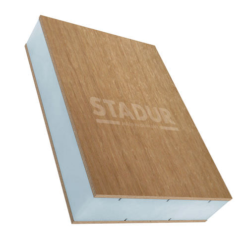 Sandwich-Dämmplatte für Tür - FB-SPH - STADUR PRODUKTIONS GMBH & CO KG - 2 Sperrholz-Deckschichten / extrudierter Polystyrolkern