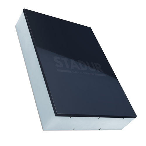 Sandwich-Dämmplatte für Tür - FAPATEC - STADUR PRODUKTIONS GMBH & CO KG - für Fassaden / 1 Aluminium-Deckschicht / Vorderseite aus Hartglas