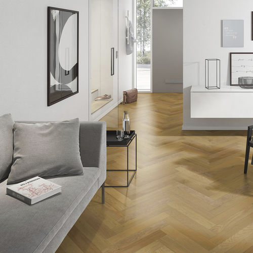 Mehrschichtparkett - Geometrik Patina Bâton Rompu - SOBOPLAC - Eiche / Herringbone / geölt