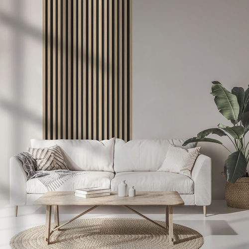 Wandverkleidung für den Innenraum - Panelio Hugo Oak Gold PA4878 - SOBOPLAC - extrudiertes Polystyrol / mit Holzeffekt / für Wohnzimmer