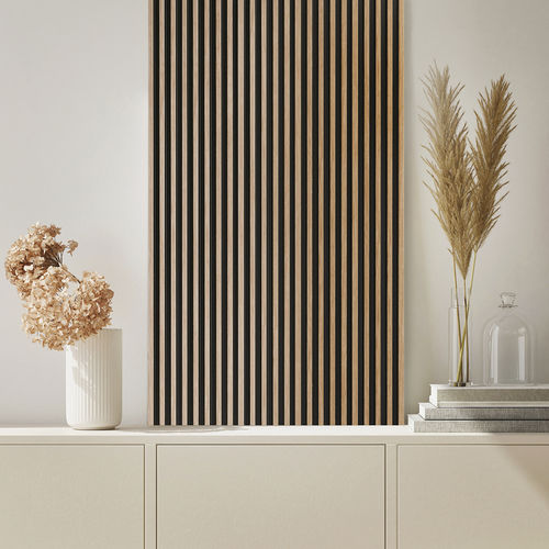 Wandverkleidung für den Innenraum - Panelio Duval Oak Gold PA4867 - SOBOPLAC - extrudiertes Polystyrol / mit Holzeffekt / für Wohnzimmer
