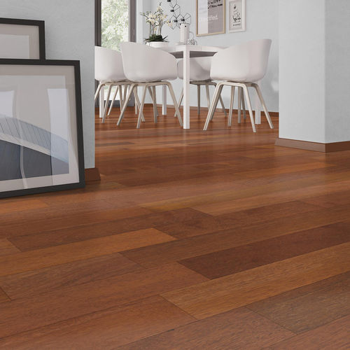 Massivparkett - Exotique Merbau Verni 15x140 - SOBOPLAC - aus Merbau / lasiert / verklebt