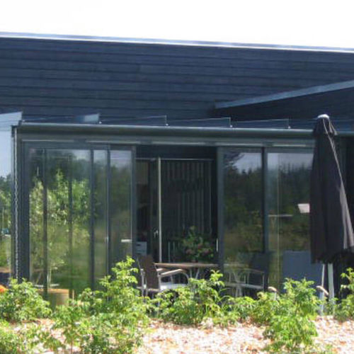 Glasschiebetür - SL 142 - SOLARLUX - Aluminium / mit Doppelverglasung / wärmeisoliert