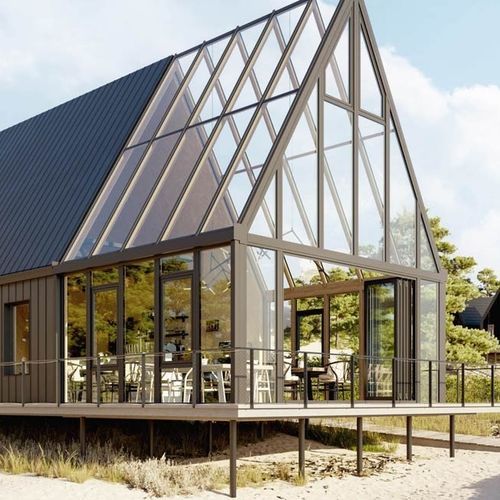 Glasveranda - SDL AVANTGARDE - SOLARLUX - Aluminium / Holz / für Restaurants