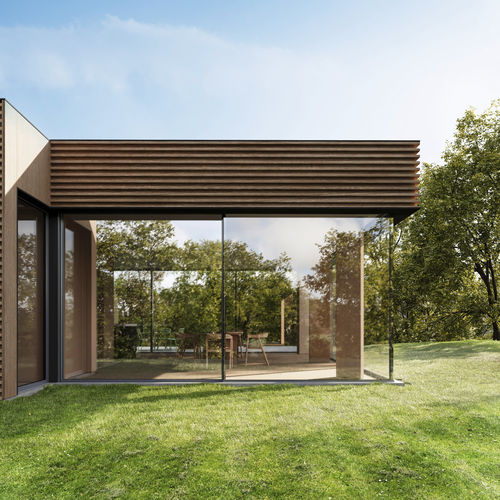 Aluminium-Schiebesystem - Cero IV - SOLARLUX - für Fenster / mit Außenverbindung / mit integrierter Verschlussdämpfung