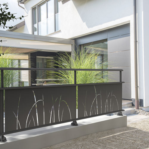 Aluminium-Geländer - Givry avec décor Estampe - SIB - Lochblech / laserbearbeitet / für Außenbereich