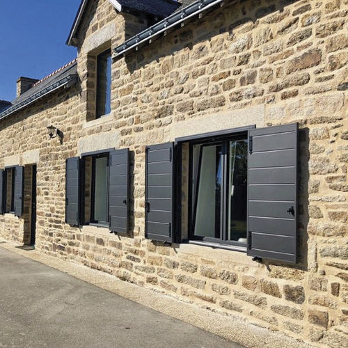 Einflügeliger Fensterladen - Triton - SIB - Aluminium / thermolackiert / Tür