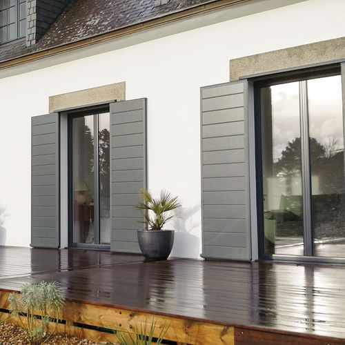 Schiebe-Fensterladen - Annapurna - SIB - Aluminium / thermolackiert / Tür