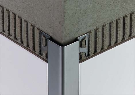 Aluminium-Abschlussprofil - SCHLÜTER®-ECK-E - Schluter-Systems - für Fliesen / für Außeneckprofil
