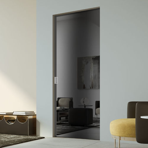 Glastür - MIRR CORREDERA - SCRIGNO - für Innenbereich / Aluminium / Einbaukasten
