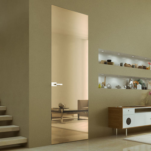 Tür für Innenbereich - MIRR - SCRIGNO - Glas / Aluminium / einflügelig