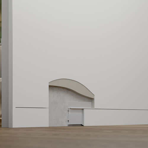Weiße Zierleiste - SCRIGNO - Aluminium / rechteckig / beleuchtet
