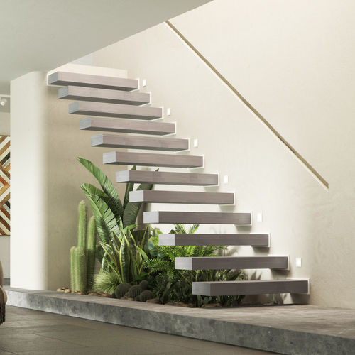 Modulare Treppe - CLOUD - SCRIGNO - gerade / mit Stufen aus Buche / mit Stahlstruktur