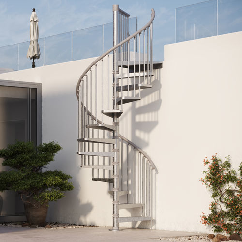 Modulare Treppe - OUTDOOR - SCRIGNO - gerade / Wendel / Edelstahlstufen
