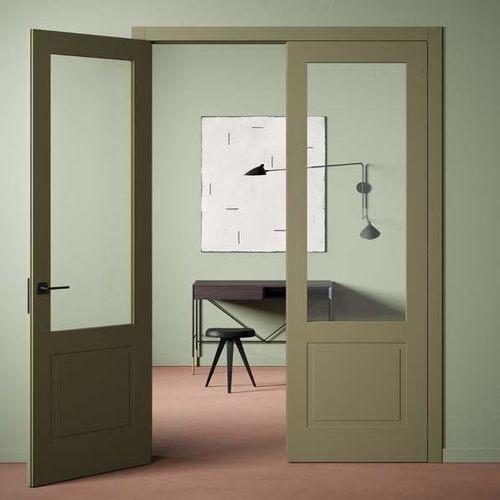 Tür für Innenbereich - PHANTA - SCRIGNO - Holz / Schiebe / mit Rotationsübertragung