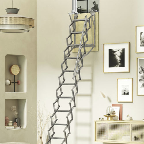 Gerade Treppe - SIMPLO-WALL - SCRIGNO - Metallstufen / mit Stahlstruktur / für Privatgebrauch