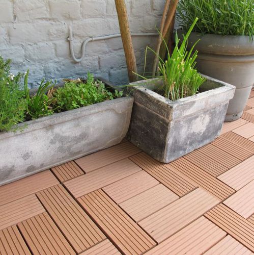 Verbundwerkstoff-Terrassendiele - XYLTECH® SLATTED FLOORS - SEDPA - Holzoptik / Clip-System / für Gewerbegebrauch