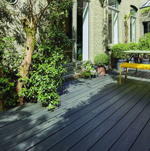Holz-Terrassendiele - XYLTECH® CO-EXTRUDED - SEDPA - Verbundwerkstoff / Holzoptik / für Gewerbegebrauch