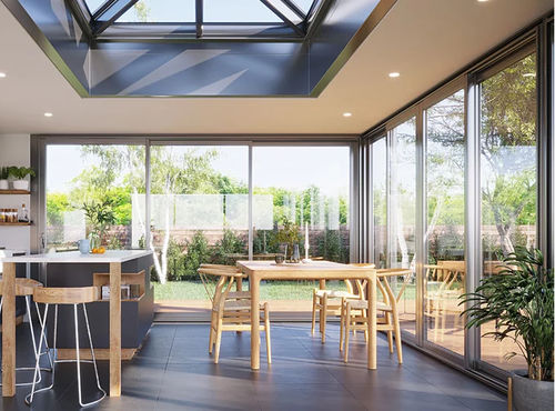 Glasveranda - Espace²Vie® 7700 - Sepalumic - Aluminium / Holz / für Büro