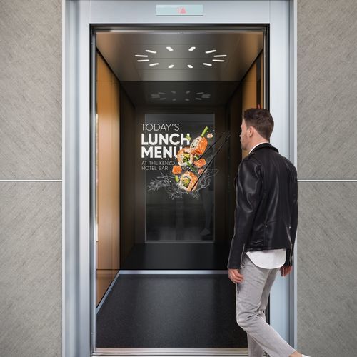 Wandmontierter TV-Spiegel - AHEAD SMARTMIRROR - Schindler - für Multimedia / Service / für Aufzug