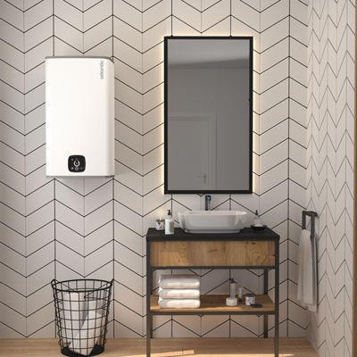 Elektrischer Warmwasserbereiter - STEATITE CUBE WI-FI - ATLANTIC - wandmontiert / vertikal / smart